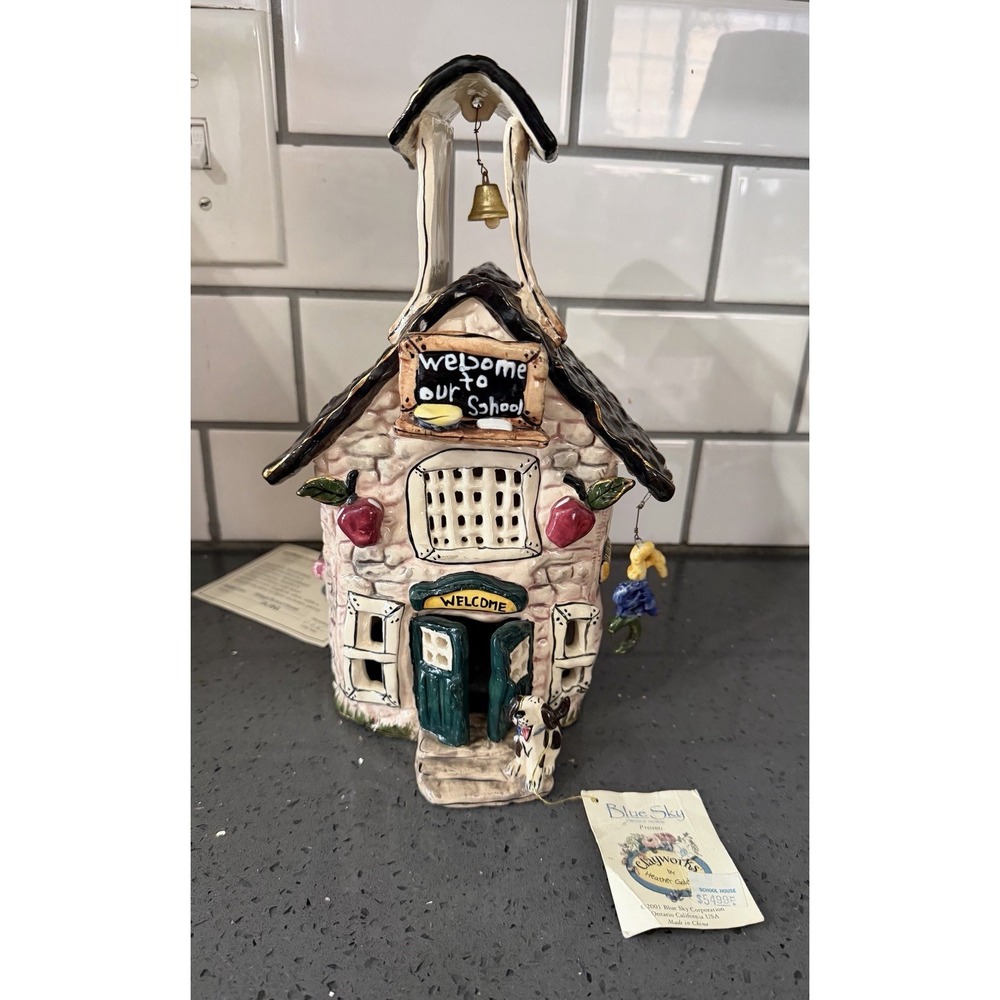 Blue Sky Welcome To Our School Candle House Tea Light 2001‎ Heather Goldminc